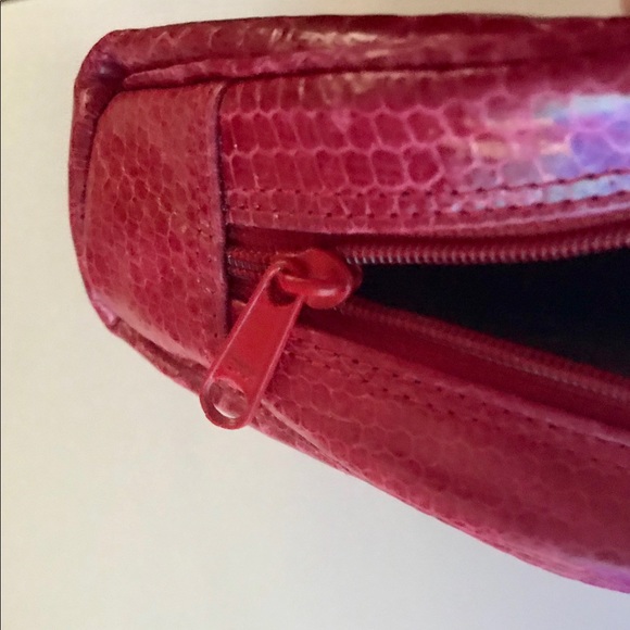 New Red Jim Thompson Snakeskin Clutch Holiday Gatherings - Picture 6 of 8